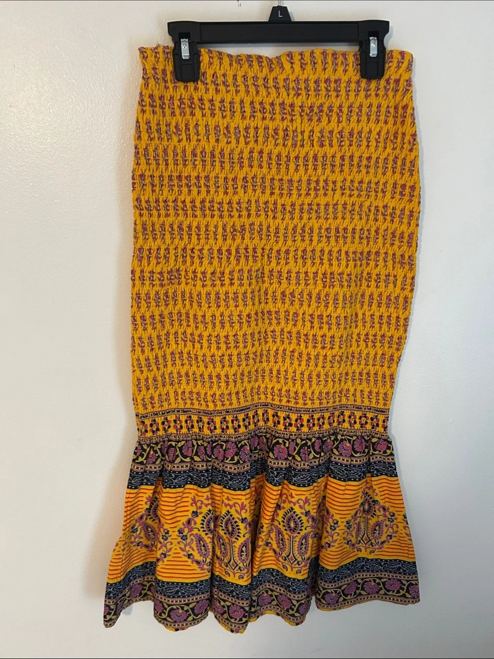 J. Crew Sunny Block Print Yellow Mermaid Style Size 00